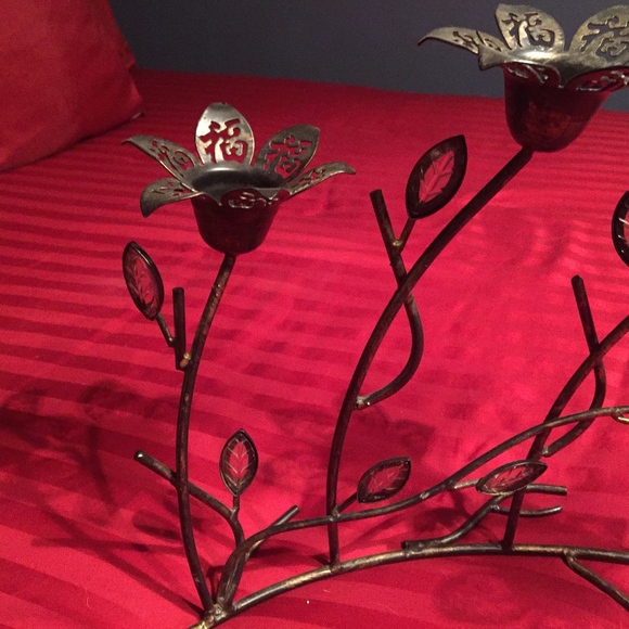 Vintage Wrought Iron Candelabra - Picture 3 of 4
